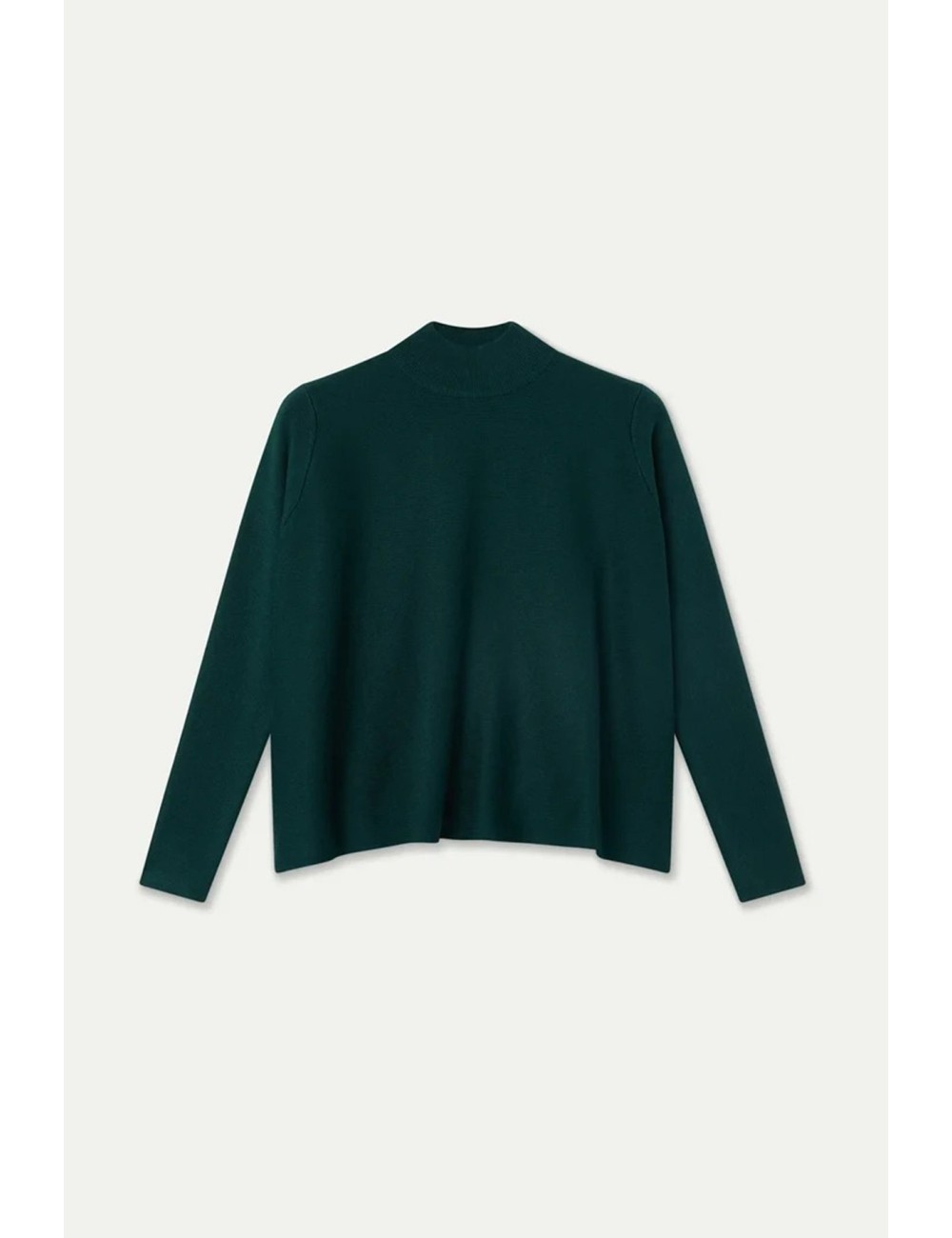 JERSEY CUELLO ALTO BÁSICO VERDE OSCURO