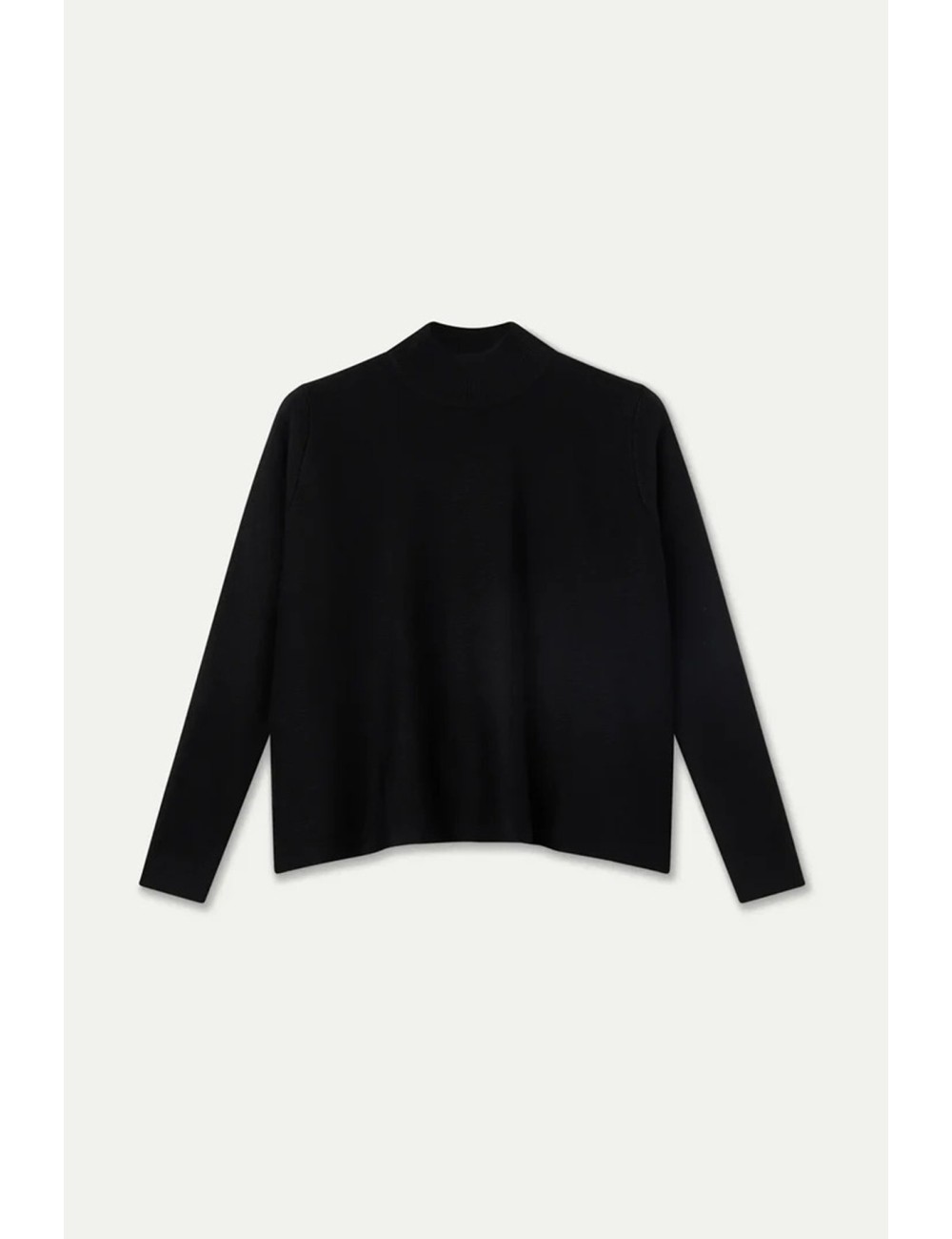 JERSEY CUELLO ALTO BÁSICO NEGRO